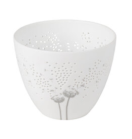 Raeder Theelicht S - Blaasbloem -  Zilver   Ø 8 cm x H 6,5 cm