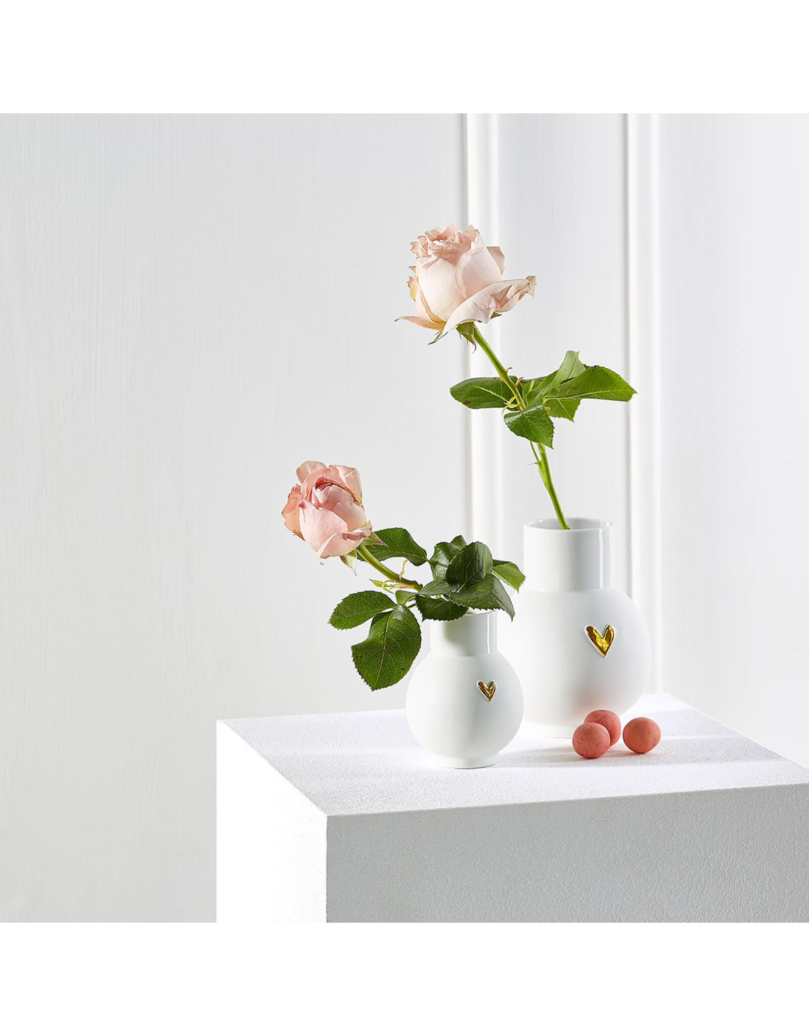 Raeder Mini Bolvaasje - Gouden hartje - Ø 6,7x9 cm