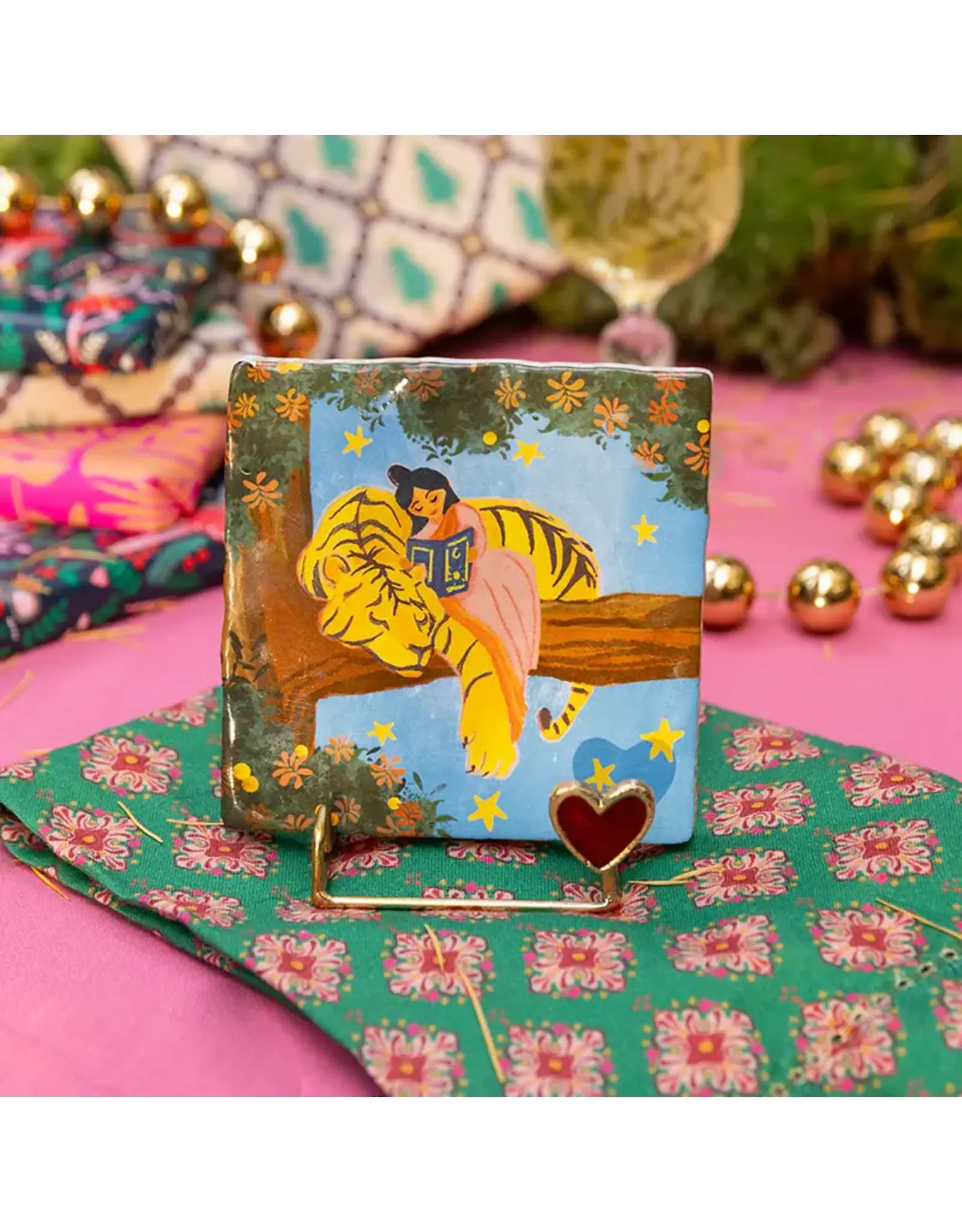 Storytiles Gift Set - Magical nighttime story -  10x10 + Houder