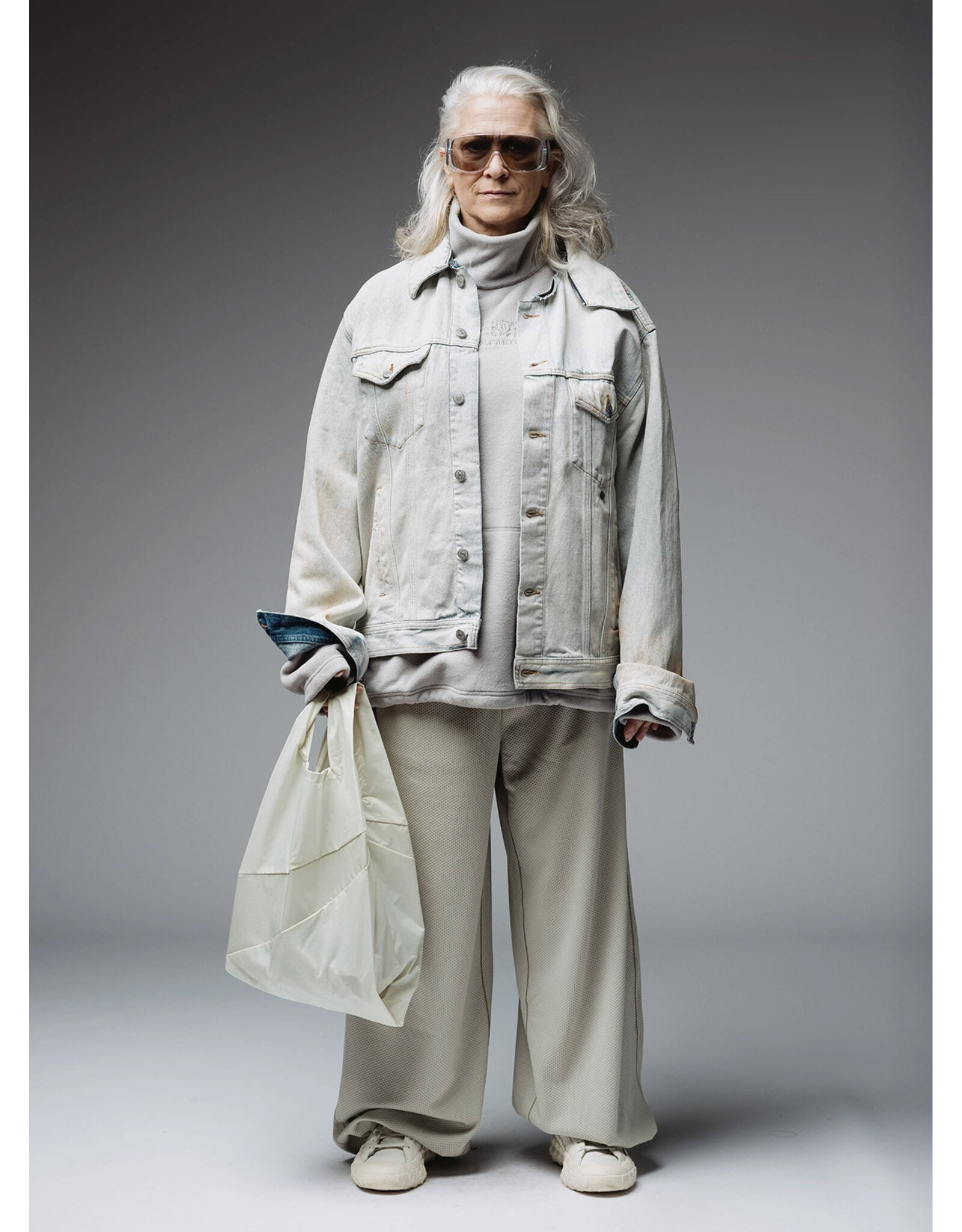 Susan Bijl Shopping bag ZERO M, Cloud - 27 x 55 x 18 cm