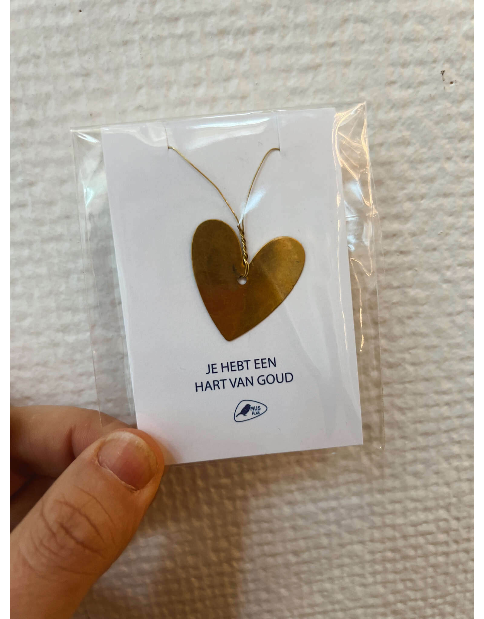 Mus in een Plas Klein gelukje - Hartje, Jij hebt een hart van goud