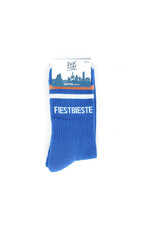 Sock The City Gentse sokken - Fiestbieste, Retro Blauw - Katoen - One size
