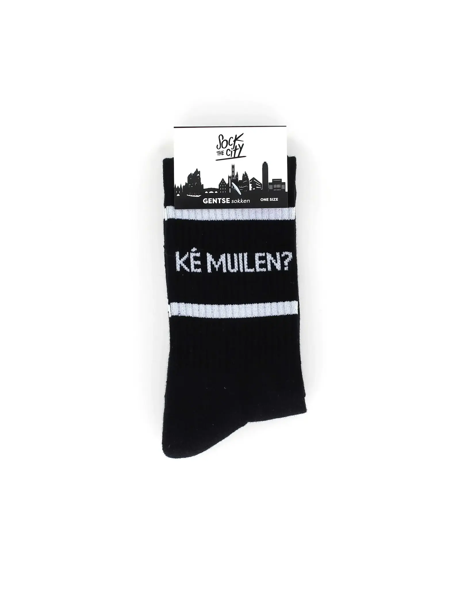 Sock The City Gentse sokken -Ké muilen?, Zwart - Katoen - One size