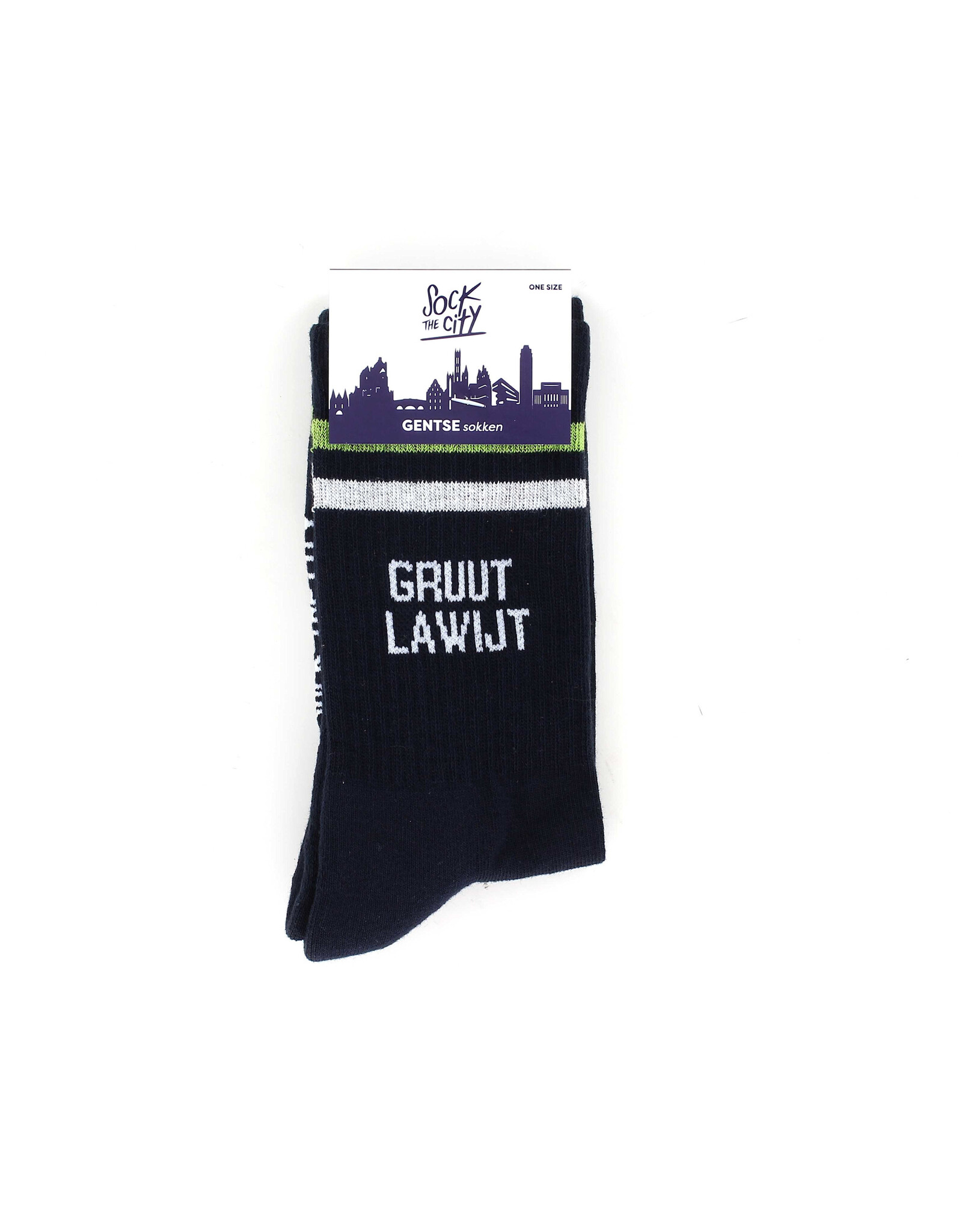 Sock The City Gentse sokken - Gruut Lawijt,  Retro Zwartblauw - Katoen - One size