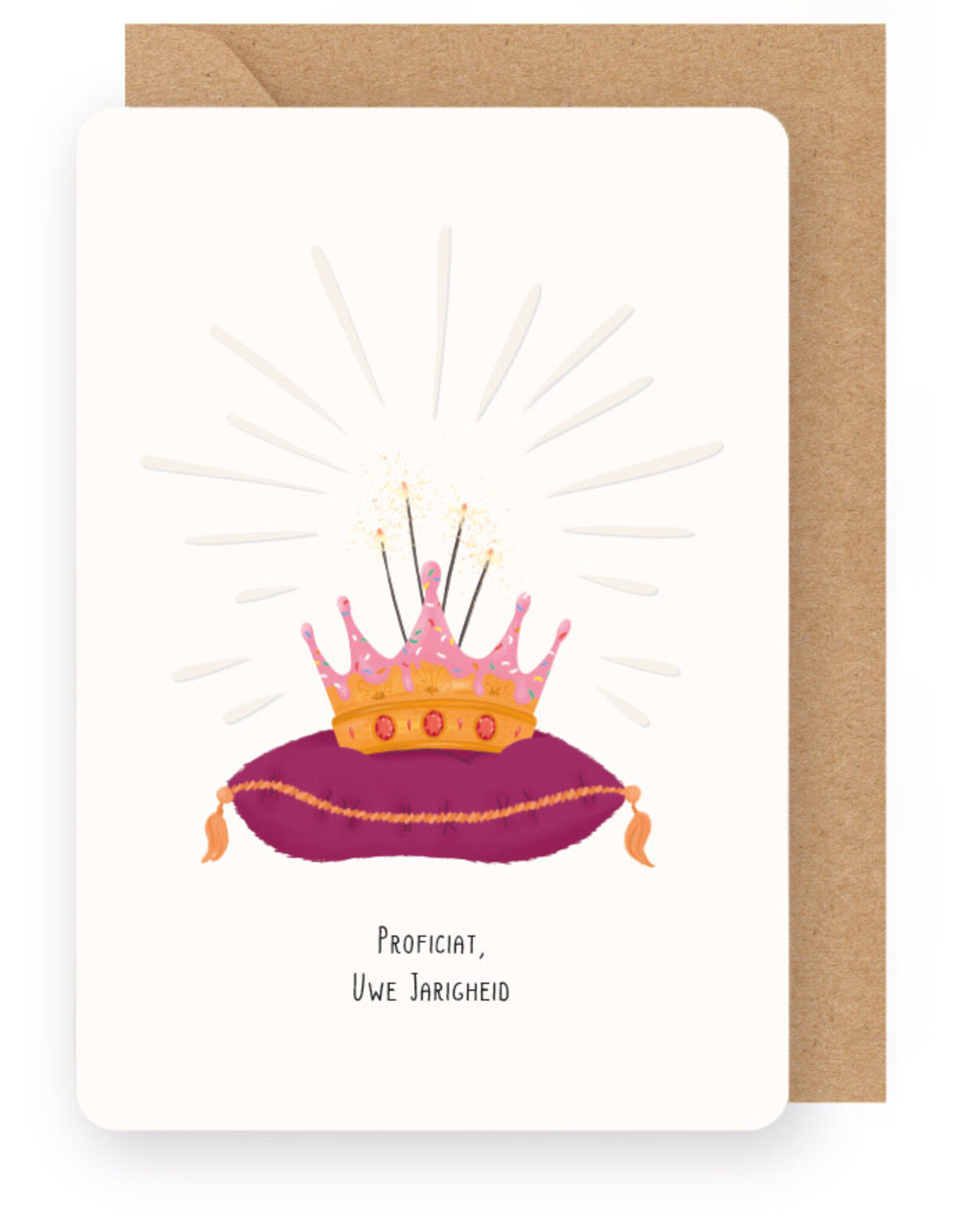 Enfant Terrible Wenskaart - Proficiat uwe jarigheid - Dubbele kaart + Envelop