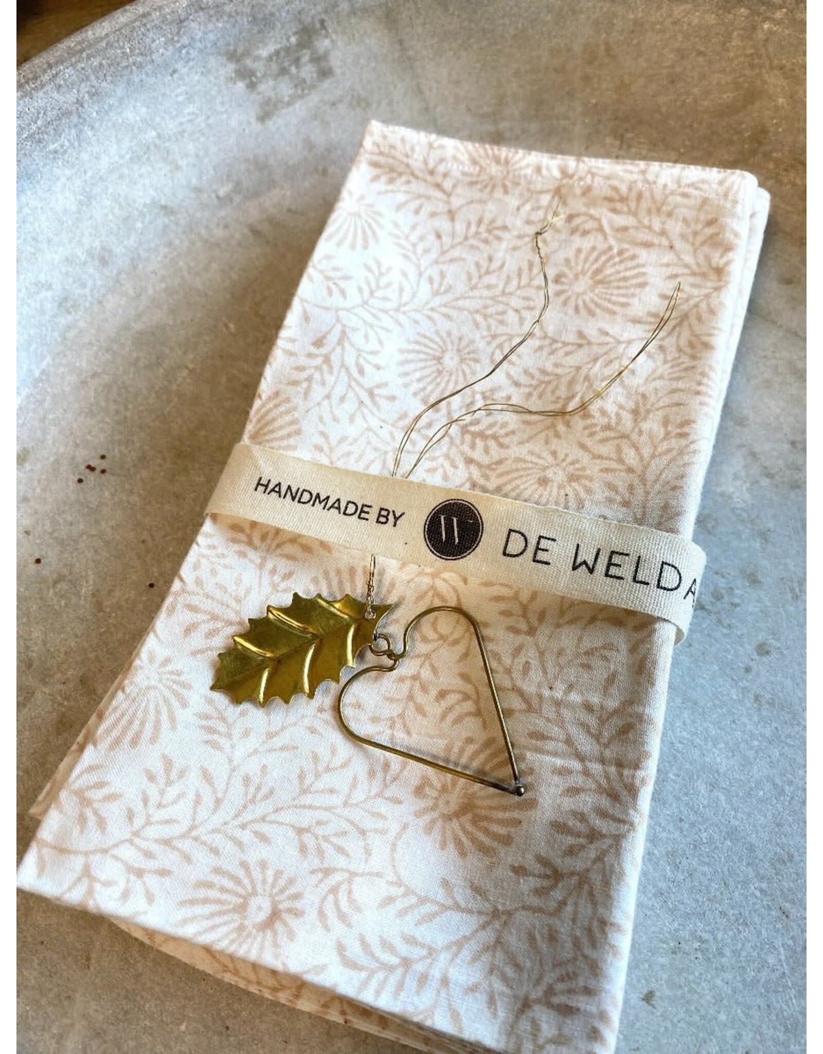 De weldaad Kersthanger, Leaf - 5st - 3x4cm