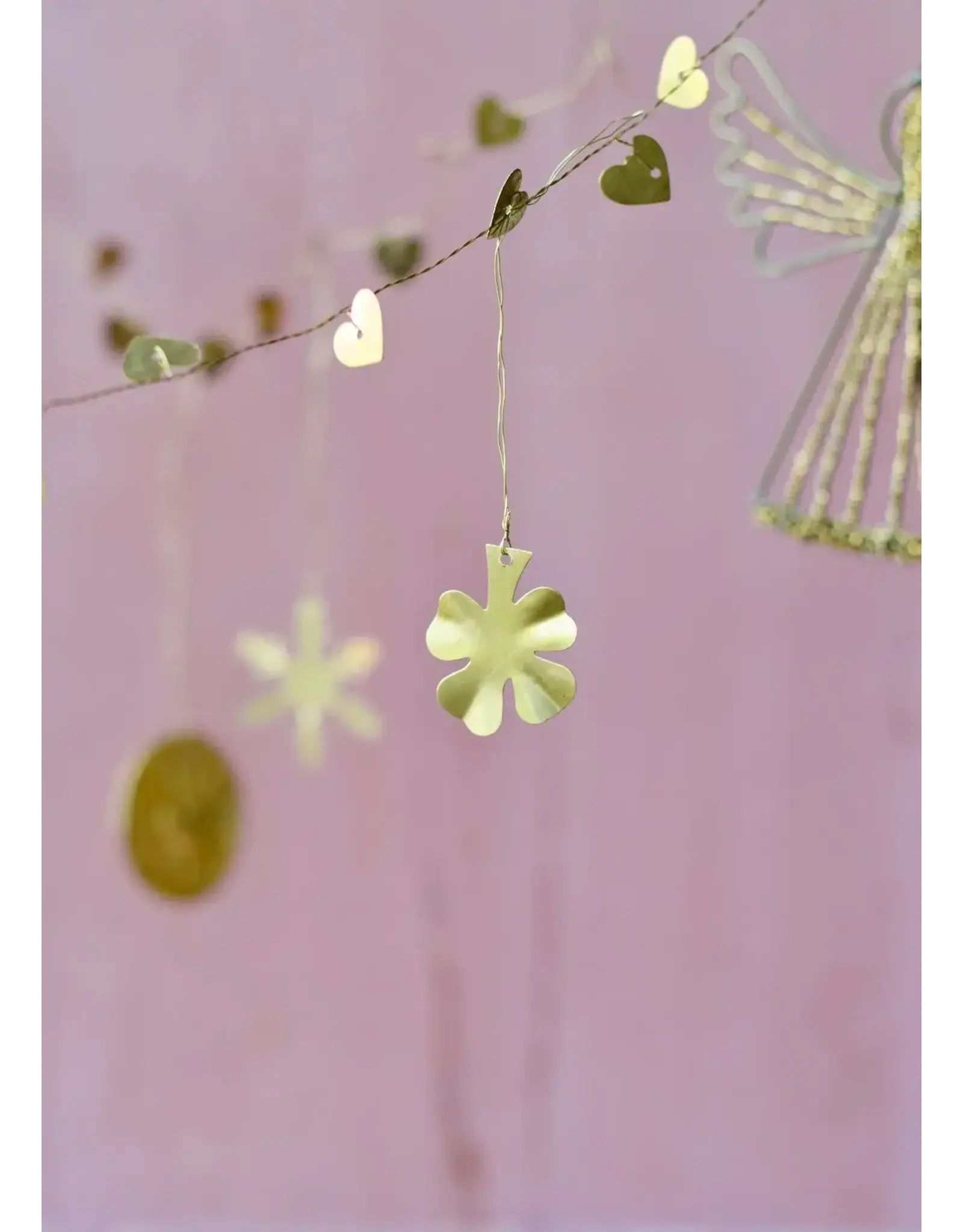 De weldaad Kersthanger, Klavertje - 5st - Ø 4cm