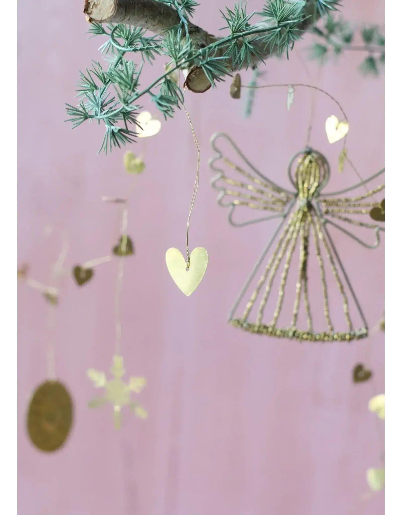 De weldaad Kersthanger, Hartje - 5st - Ø 2cm