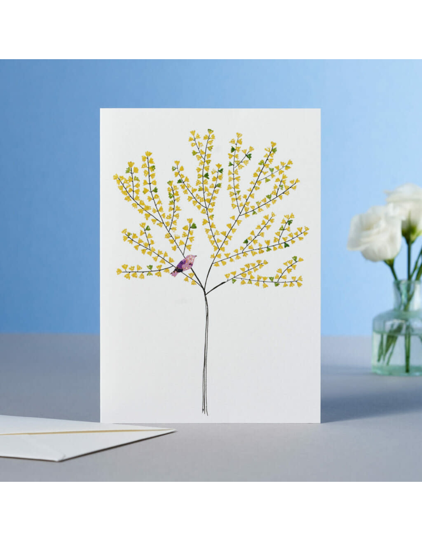 Eloise Hall Wenskaart - Ginkgo Tree - Dubbele Kaart + Envelop