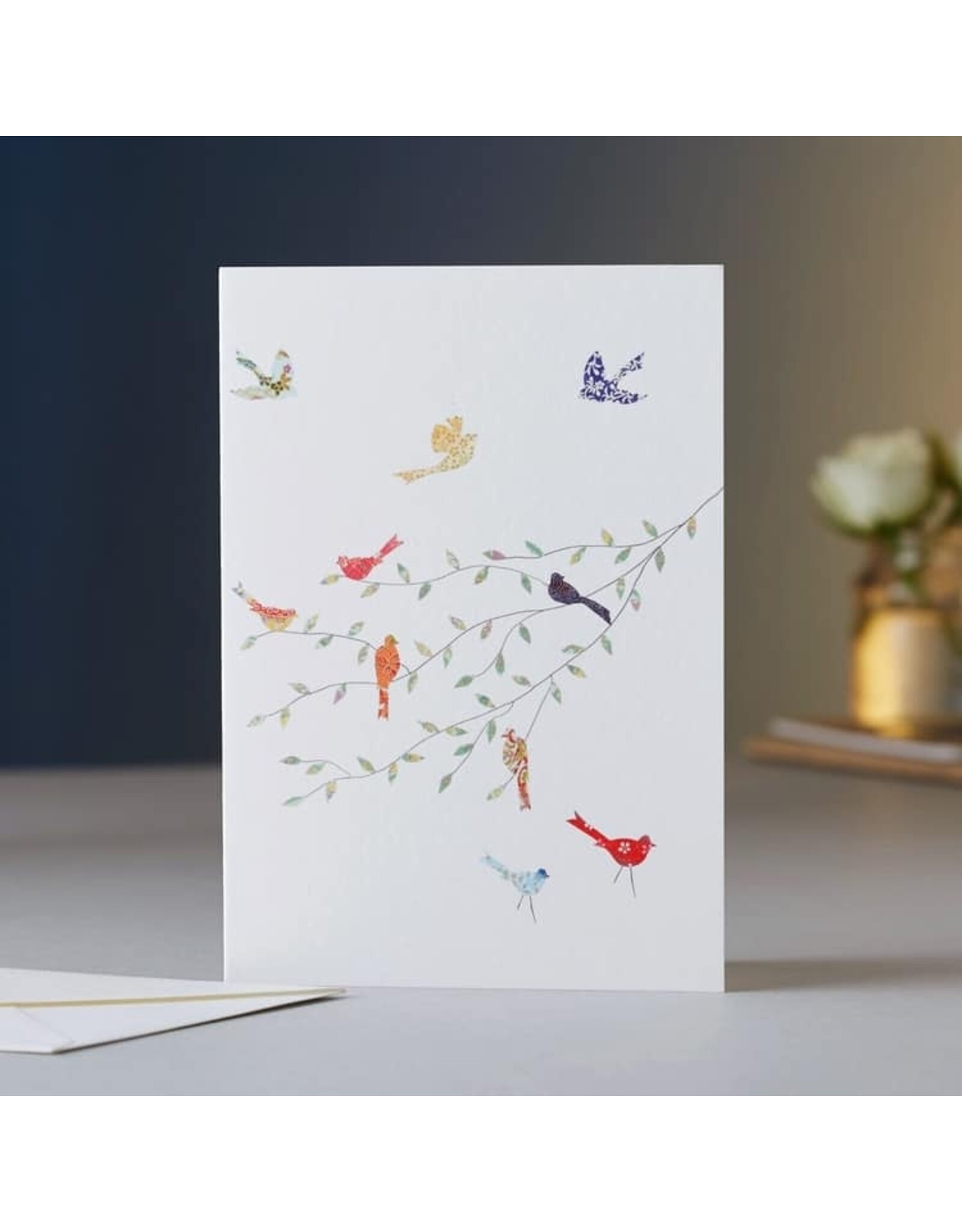 Eloise Hall Wenskaart - Birds on a Branch - Dubbele Kaart + Envelop