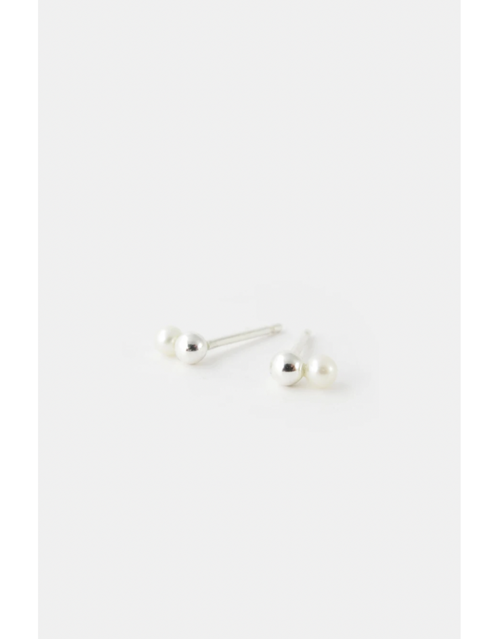 Studio MHL Oorbel MHL - Druppel, Witte parel - 6mm - Zilver925