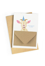 wildlife garden Wenskaart - Kleiniggeitje voe 't nieuwe jaar - Dubbele kaart + Envelop