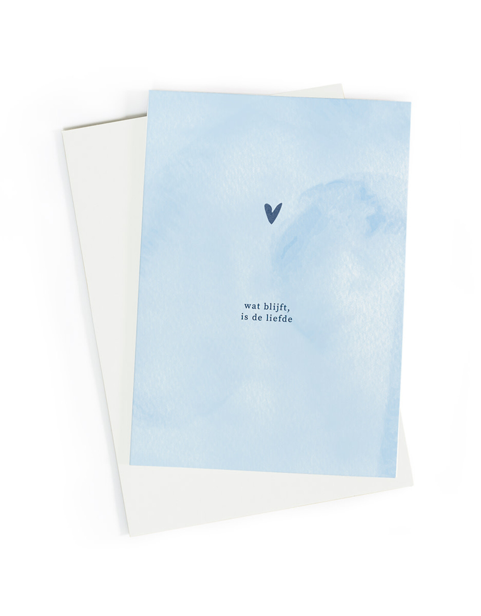 Studio Zwoane Wenskaart - Wat over blijft is liefde - Dubbele kaart + Envelop