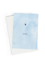 Studio Zwoane Wenskaart - Wat over blijft is liefde - Dubbele kaart + Envelop