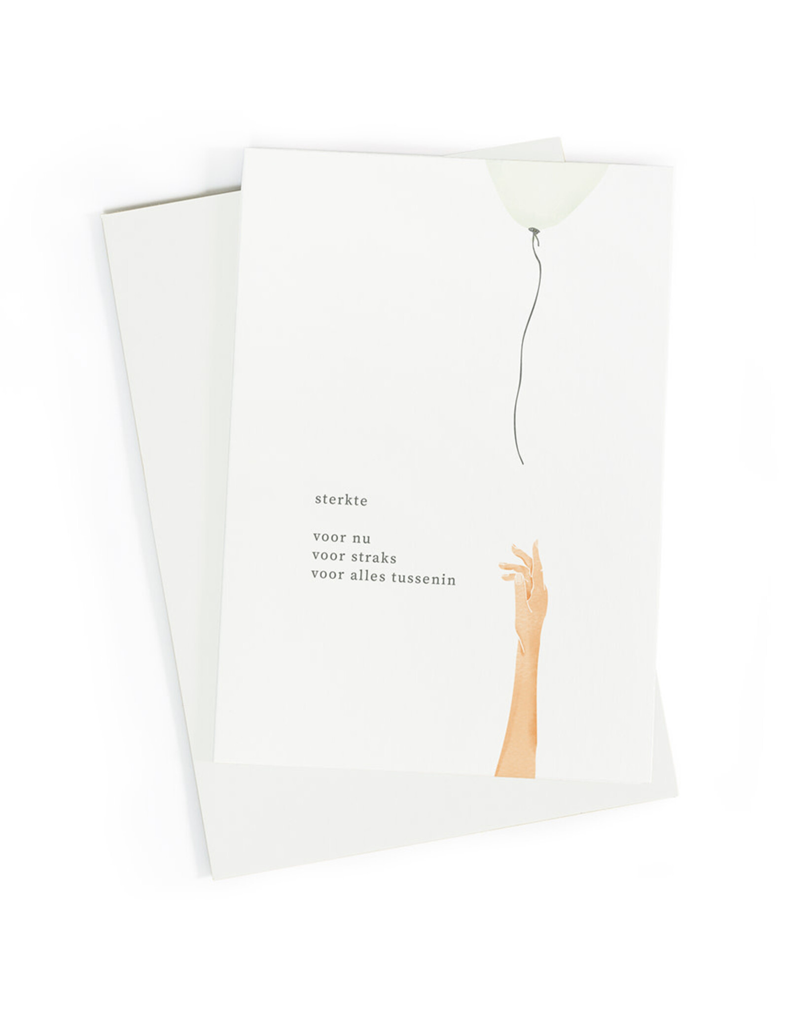 Studio Zwoane Wenskaart - Sterkte voor nu, voor straks - Dubbele kaart + Envelop