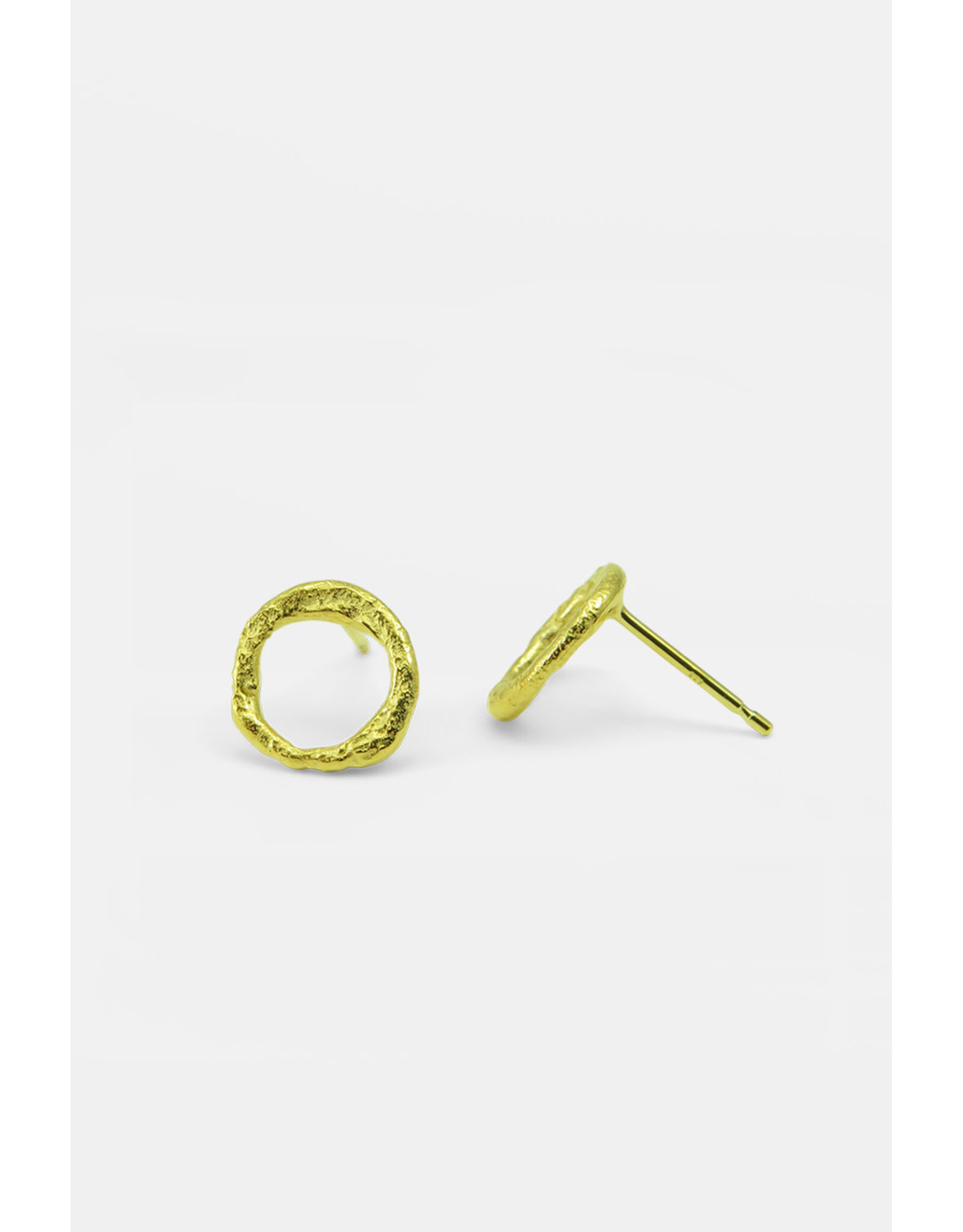 Studio MHL Oorbel MHL - Melted Circles - Zilver- Verguld 18K