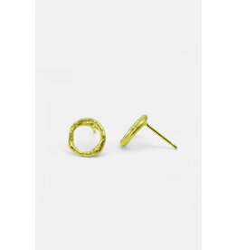 Studio MHL Oorbel MHL - Melted Circles - Zilver- Verguld 18K