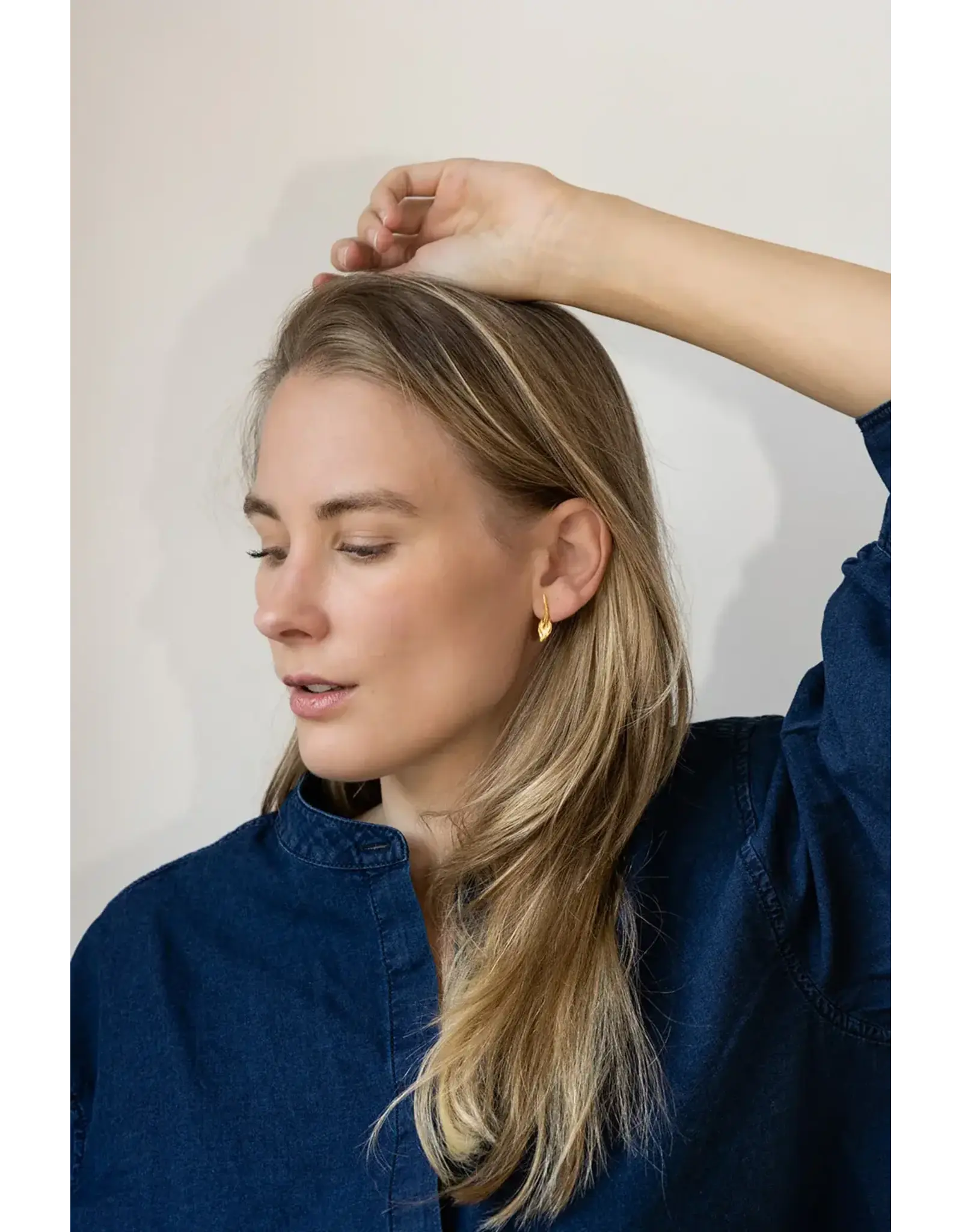 Studio MHL Oorbel MHL - Kleine blaadjes - Zilver925