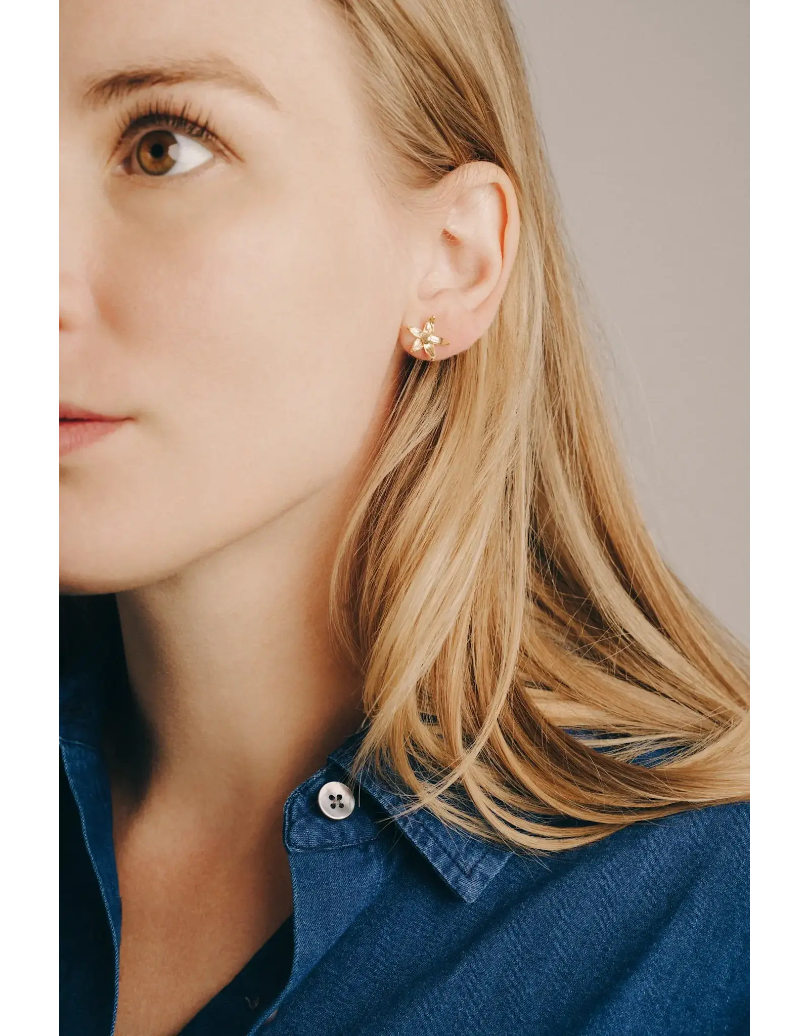 Studio MHL Oorbel MHL - Posy Medium - Goud, Zilver925 Verguld 18K