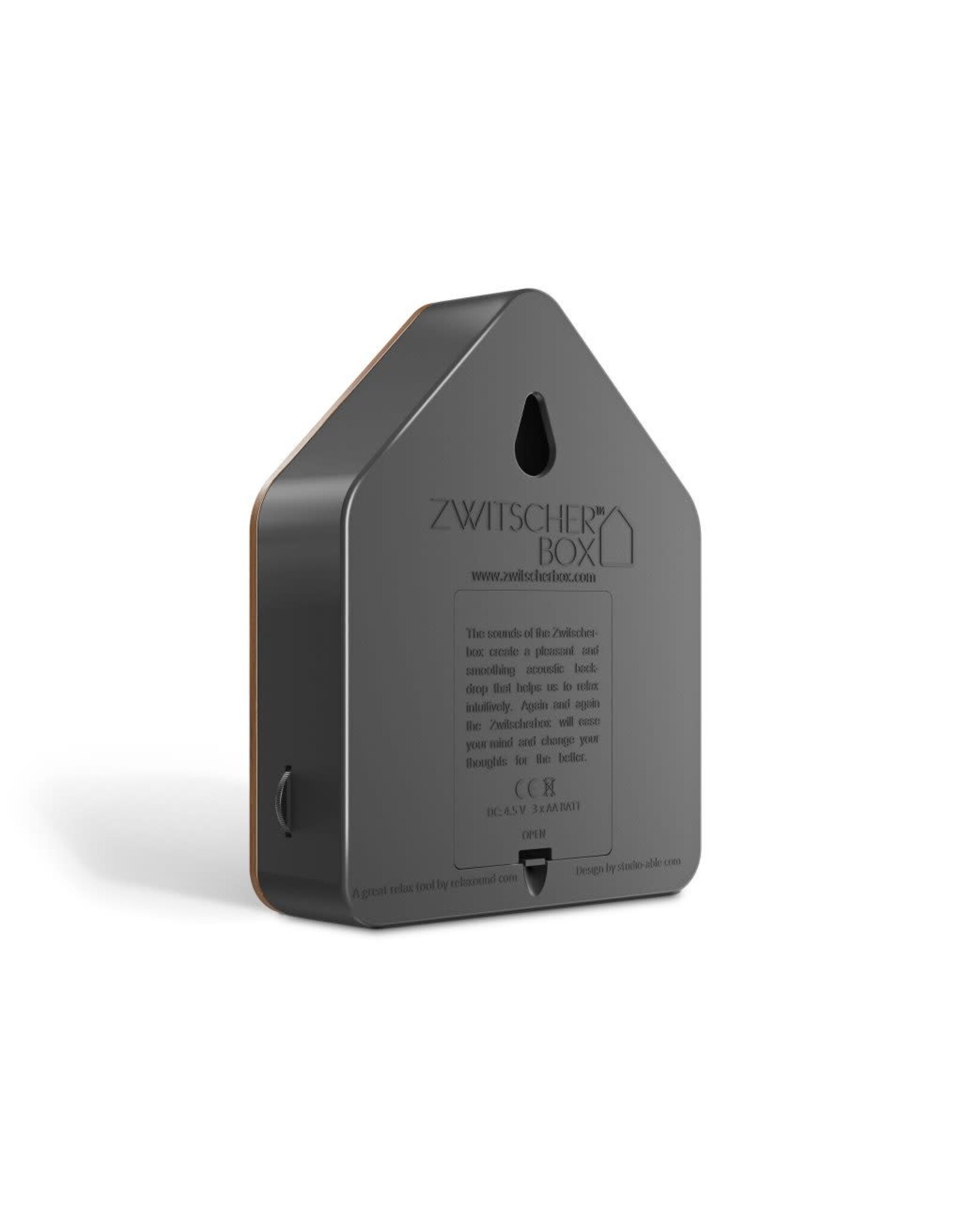 Zwitscherbox Zwitscherbox Walnoot - Geluiden: Merel - B 11 x H 14,5 x D 3,5 cm