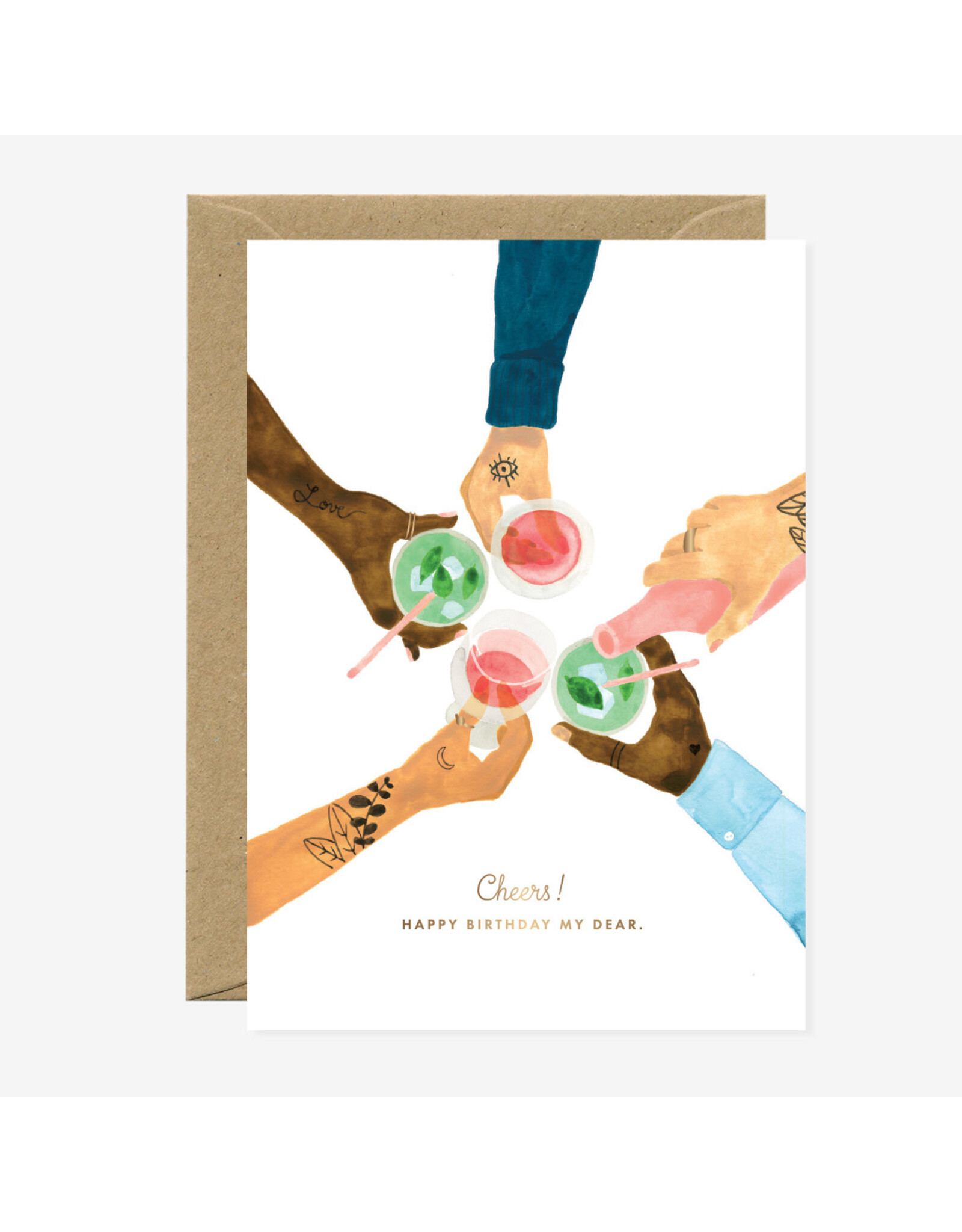 All The Ways to Say Wenskaart - Cheers! - Dubbele kaart + Envelop