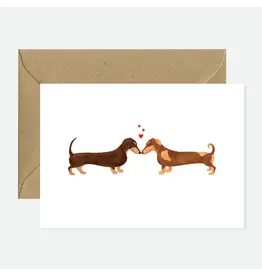 All The Ways to Say Wenskaart - Dachshunds Lovers - Dubbele kaart + Envelop