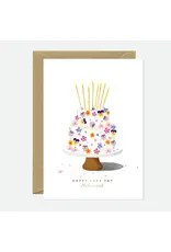 All The Ways to Say Wenskaart - Flower Cake - Dubbele kaart + Envelop
