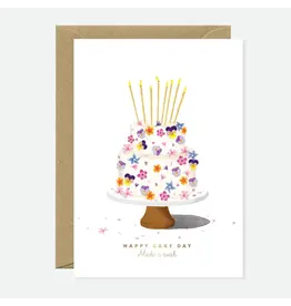 All The Ways to Say Wenskaart - Flower Cake - Dubbele kaart + Envelop