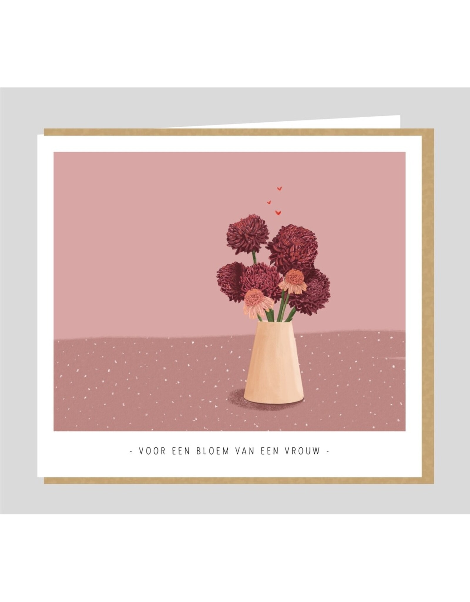 Studio Mie Wenskaart - Voor een bloem van een vrouw - Dubbele kaart + Envelop