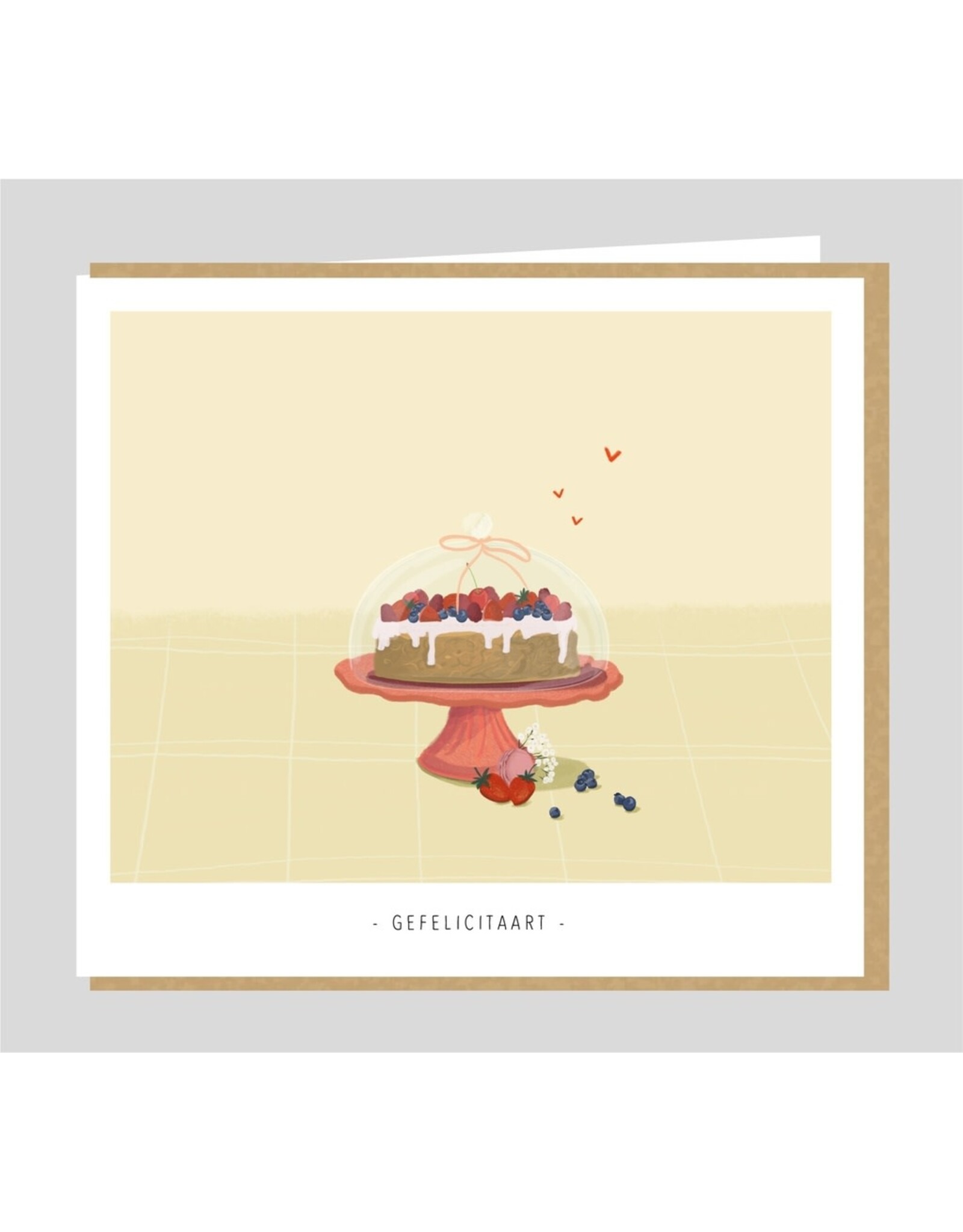 Studio Mie Wenskaart - Gefelicitaart - Dubbele kaart + Envelop