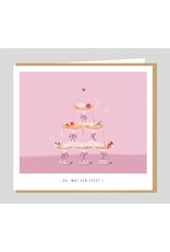 Studio Mie Wenskaart - Oh, wat een feest ! - Dubbele kaart + Envelop