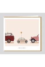 Studio Mie Wenskaart - Autootje, Dag kleintje - Dubbele kaart + Envelop