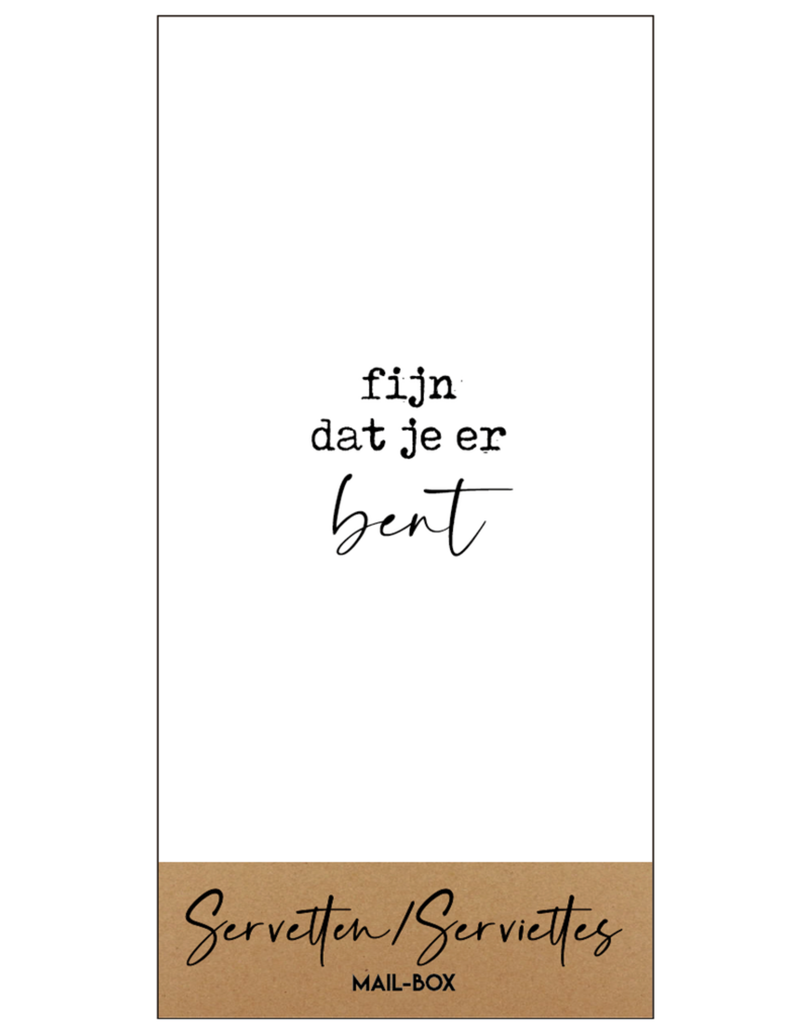 Mail-Box Servetten - Fijn dat je er bent - 20 x 10 cm - 15st