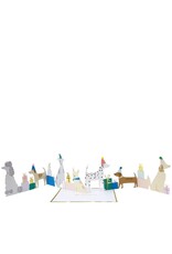 Meri Meri Wenskaart - Dog Party - Concertina + envelop - 13,5 x 18,5 - Happy Birthday