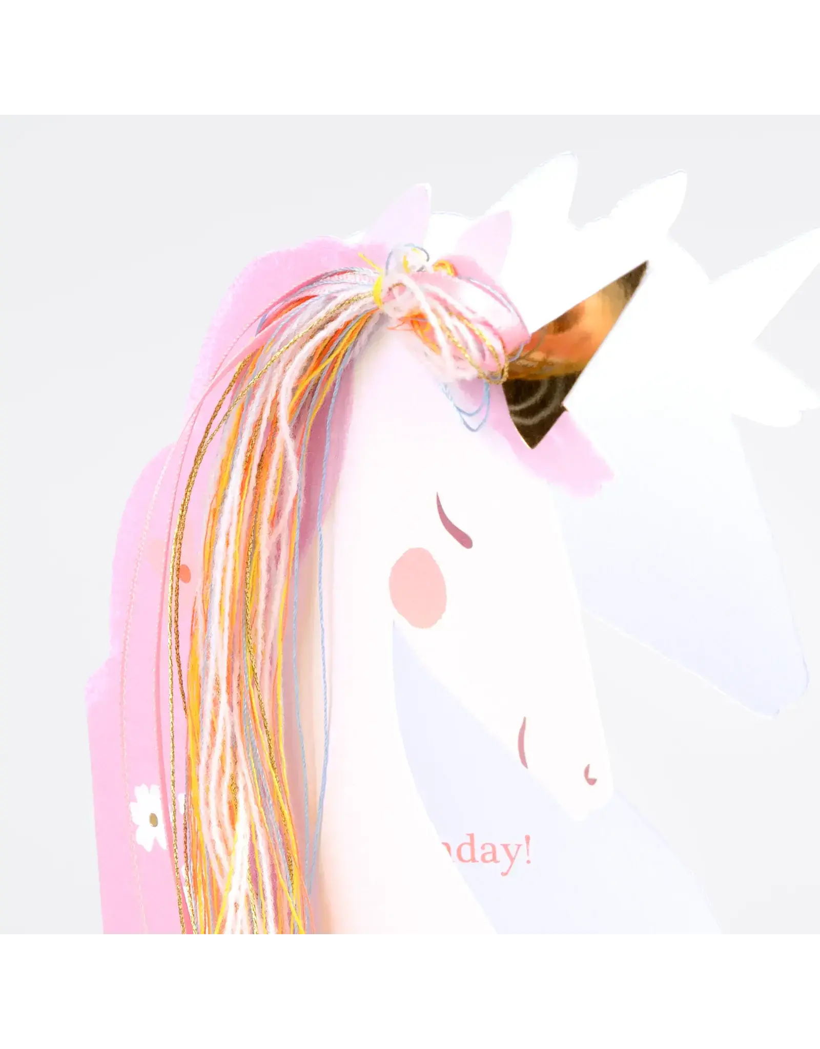 Meri Meri Wenskaart - Unicorn Birthday Kaart + Envelop