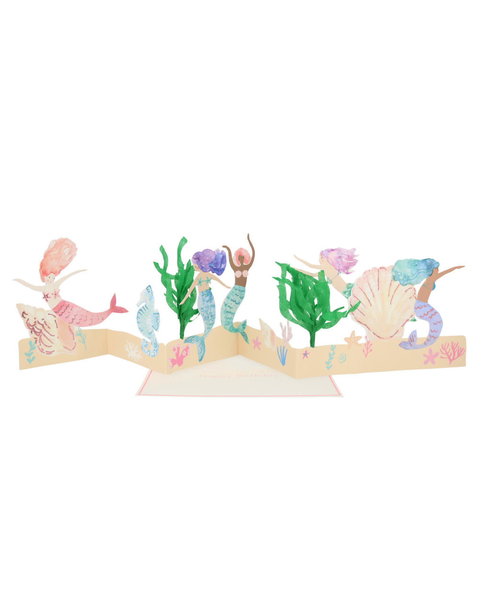 Meri Meri Wenskaart - Mermaid Concertina Kaart + Envelope