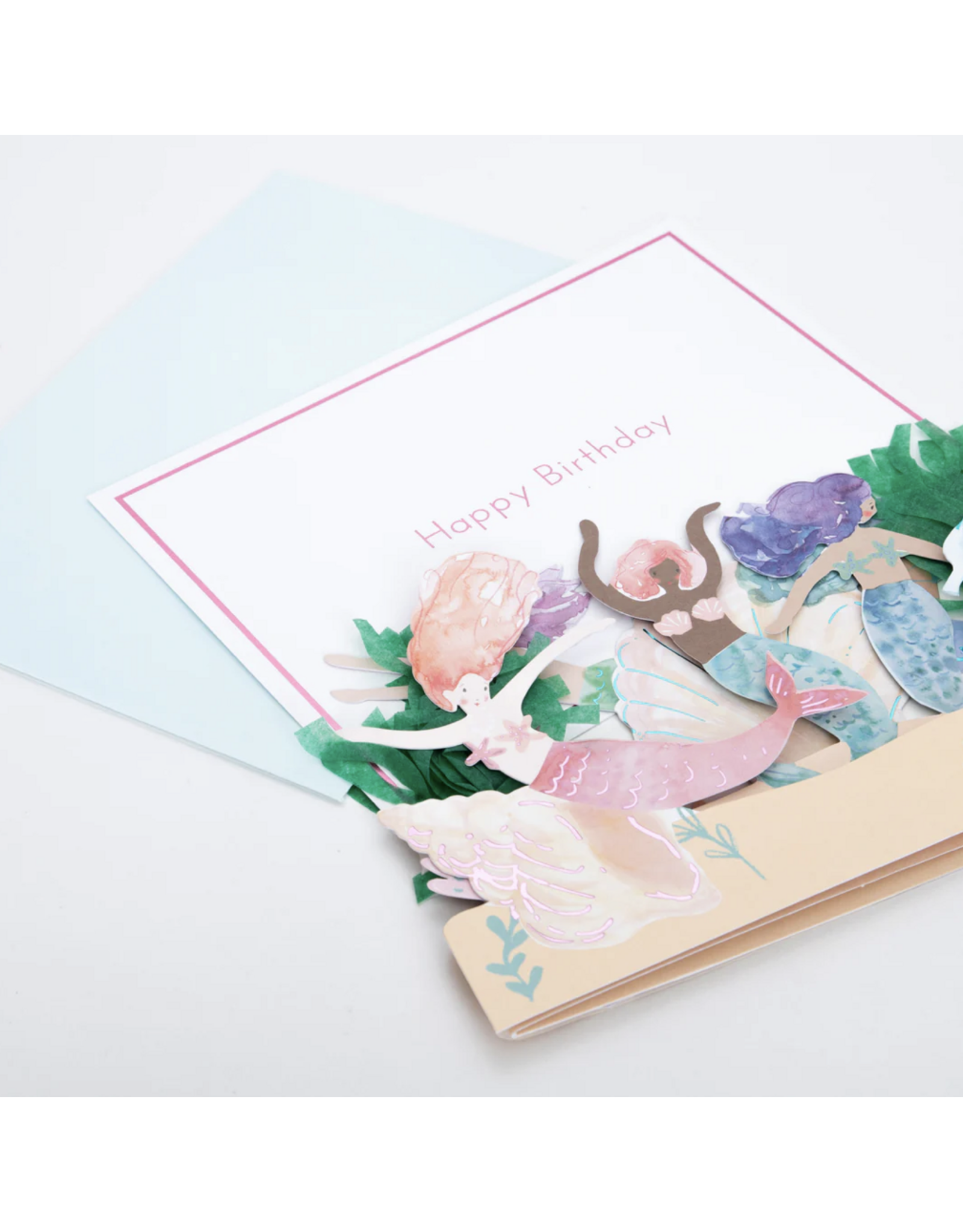Meri Meri Wenskaart - Mermaid Concertina Kaart + Envelope