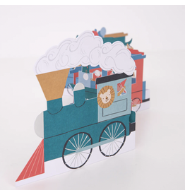 Meri Meri Wenskaart - Birthday train Concertina + Envelop