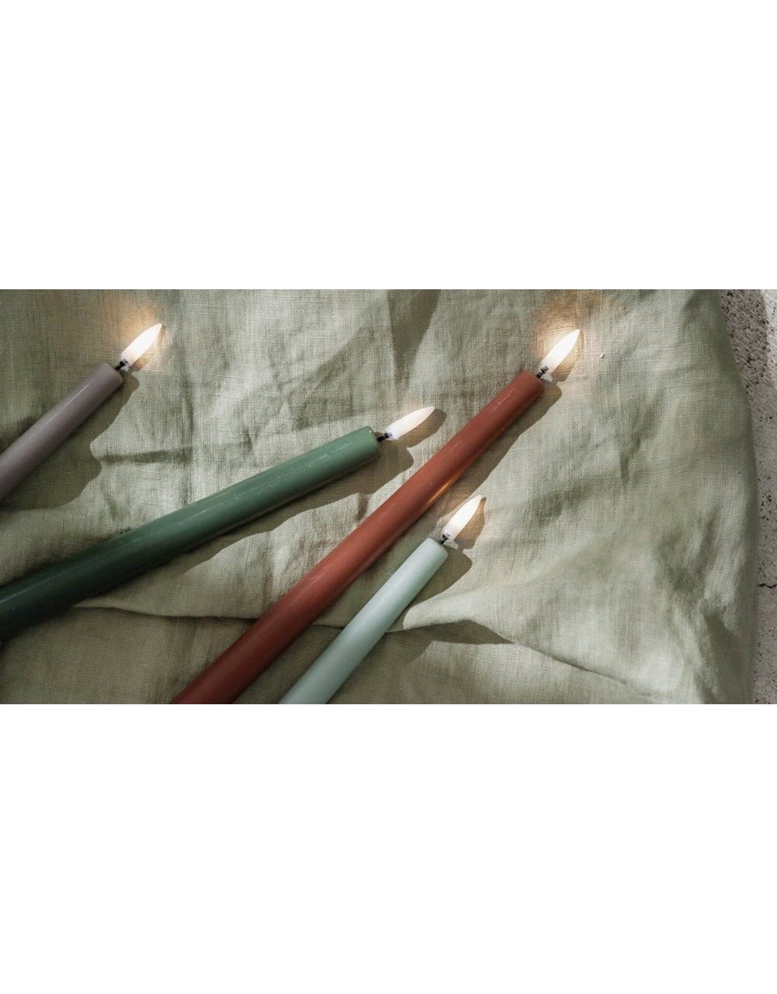 Uyuni Led, Tafelkaarsen - Beige - 2st - Ø2,3x32cm