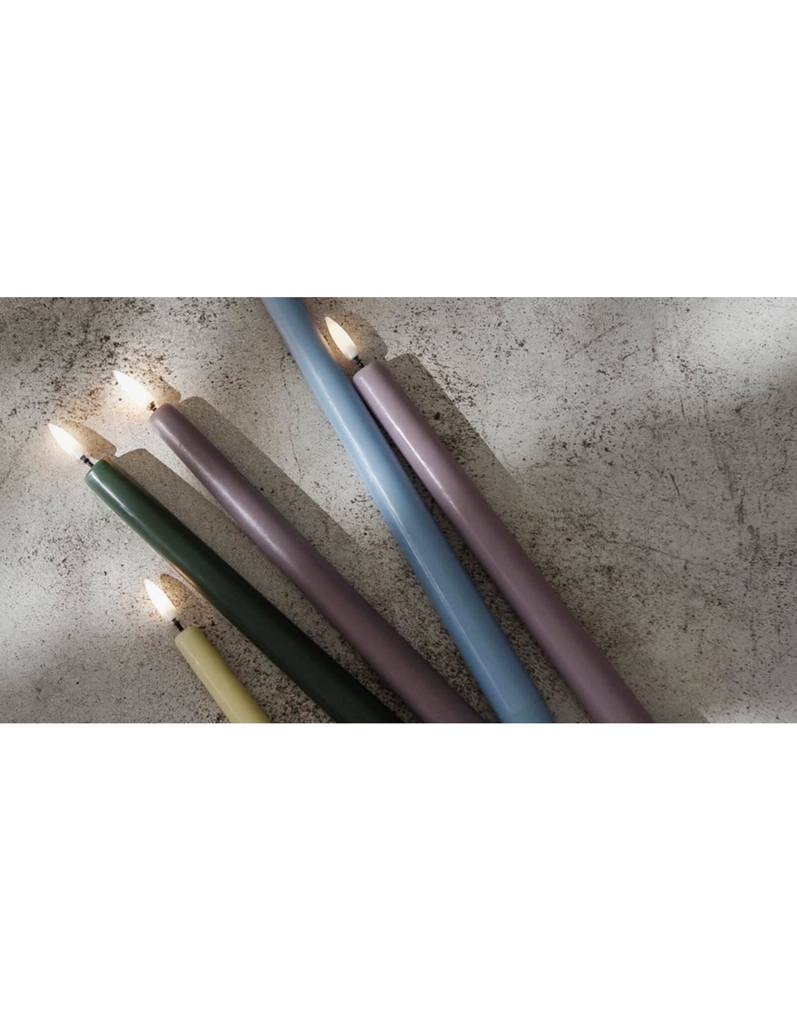 Uyuni Led, Tafelkaarsen - Dusty Rose - 2st - 2,3x25cm