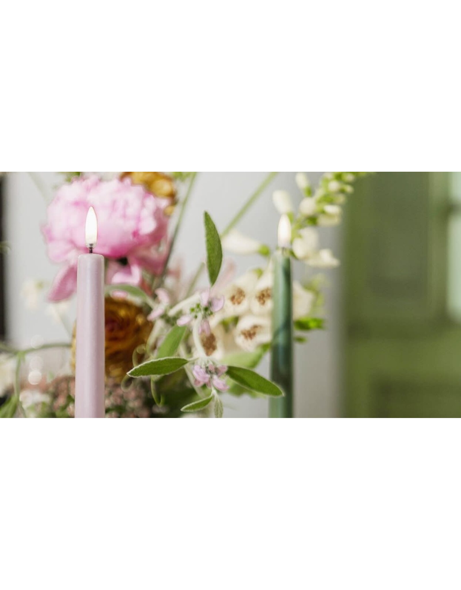 Uyuni Led, Tafelkaarsen - Dusty Rose - 2st - 2,3x25cm