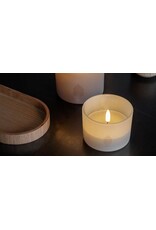 Uyuni Led kaars in Glas - Beige - 2st - 6x7cm