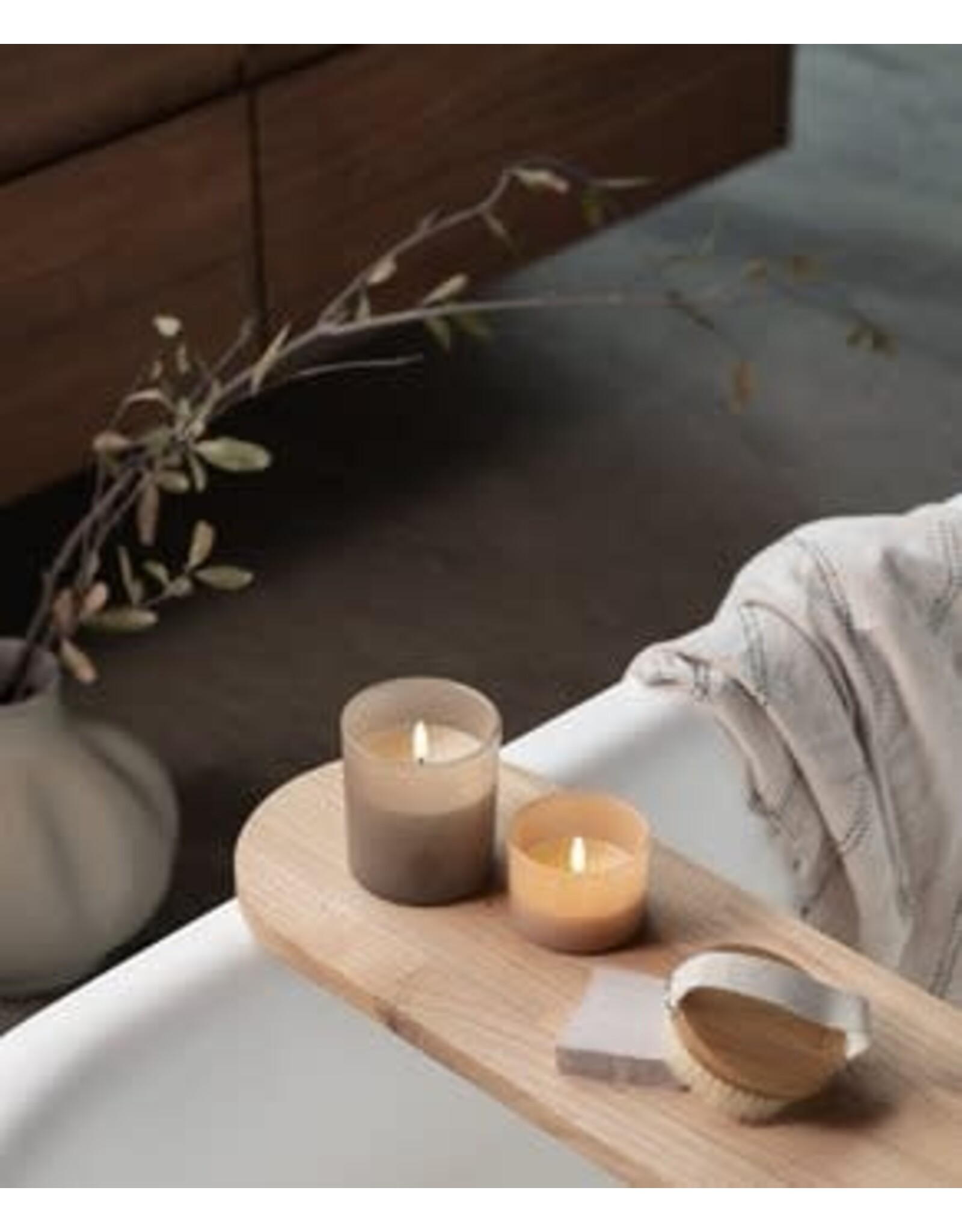 Uyuni Led kaars in Glas - Beige - 2st - 6x7cm