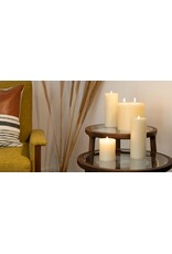 Uyuni Led Pillar Kaars, Triple flame - Ivory - 15x15 cm