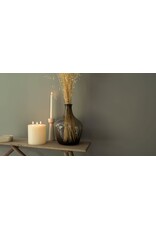 Uyuni Led Pillar Kaars, Triple flame - Ivory - 15x15 cm