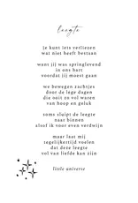 Little Universe Wenskaart - Leegte - Postkaart + Envelop