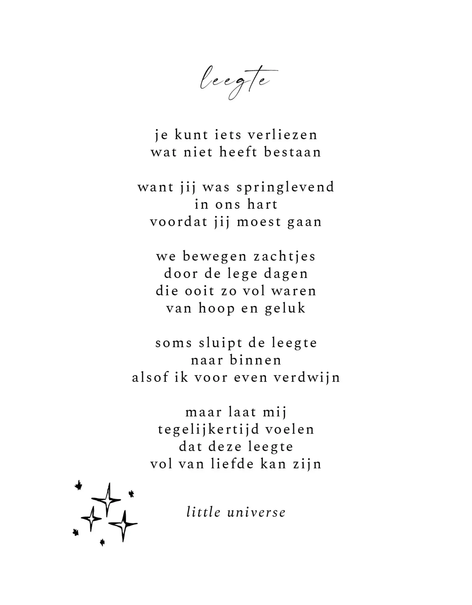 Little Universe Wenskaart - Leegte - Postkaart + Envelop