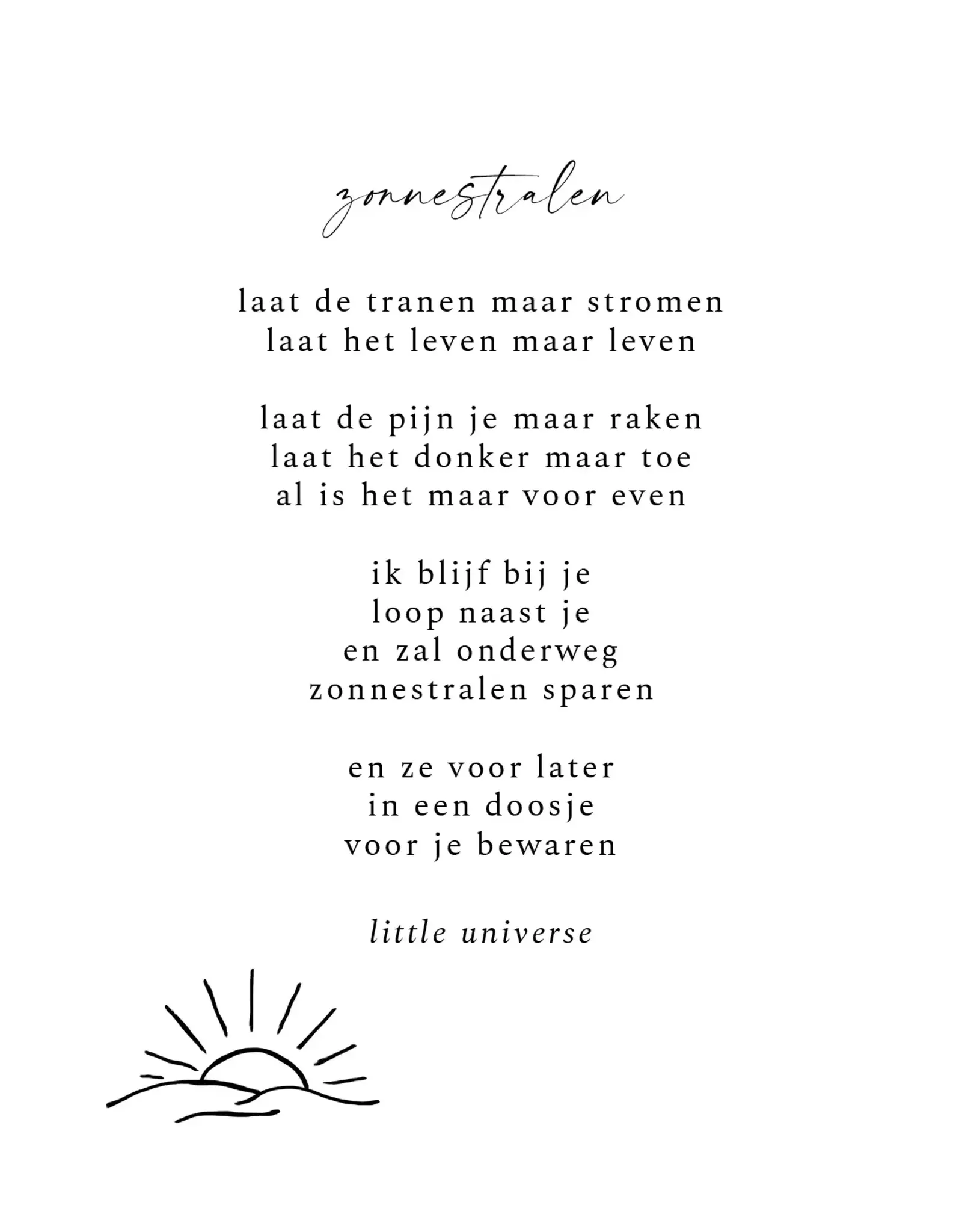 Little Universe Wenskaart - Simpel - Postkaart + Envelop