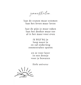 Little Universe Wenskaart - Simpel - Postkaart + Envelop