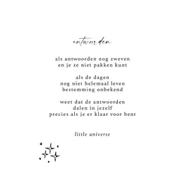 Little Universe Wenskaart - Antwoorden - Postkaart + Envelop